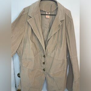 Faded Glory 2000s Tan Suede Blazer - Y2K - Size 4x (26/28)